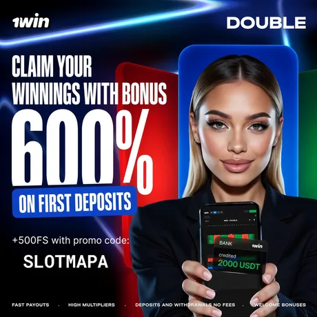 1win welcome bonus: up to 600% with promo code SLOTMAPA