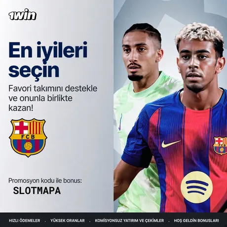1win promosyonu: En iyileri seçin, FC Barcelona oyuncuları ve SLOTMAPA kodu