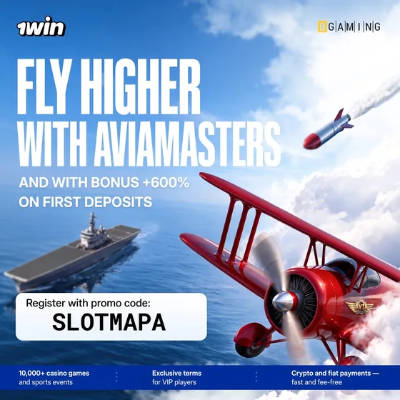 1win Aviamasters promo with SLOTMAPA code, fly higher