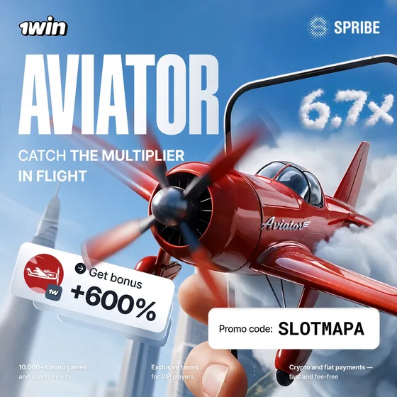 1win Aviator promo with SLOTMAPA code, claim the welcome bonus