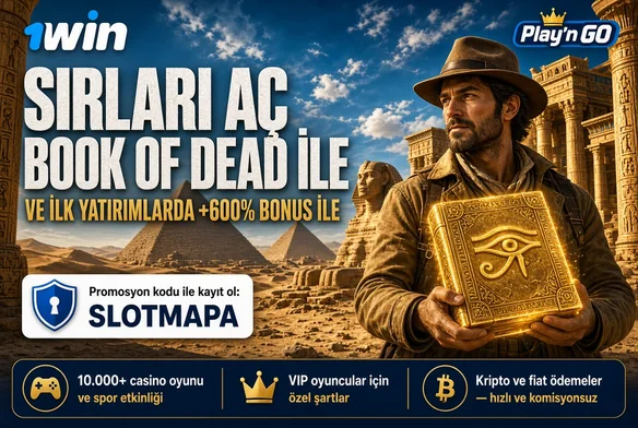 1win Book of Dead: SLOTMAPA koduyla sırları aç
