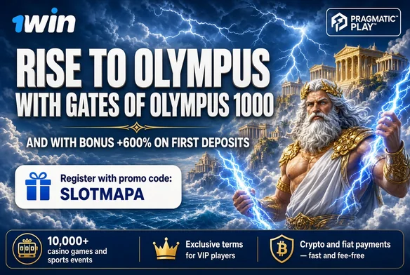Gates of Olympus 1000 on 1win, rise to Olympus with promo code SLOTMAPA