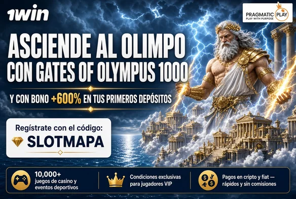 Gates of Olympus 1000 en 1win, asciende al Olimpo con el código SLOTMAPA