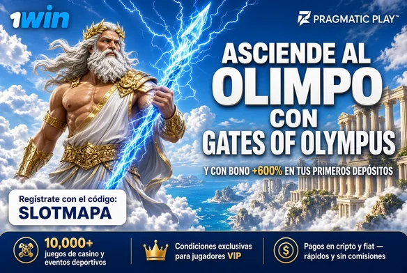 Gates of Olympus en 1win, asciende al Olimpo con el código SLOTMAPA