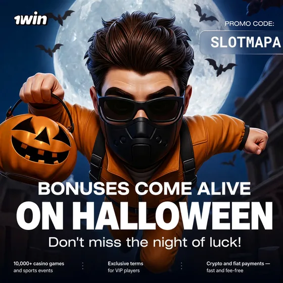 Bonuses come alive on Halloween at 1win, promo code SLOTMAPA