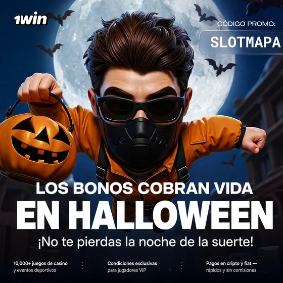 Los bonos cobran vida en Halloween en 1win, código SLOTMAPA