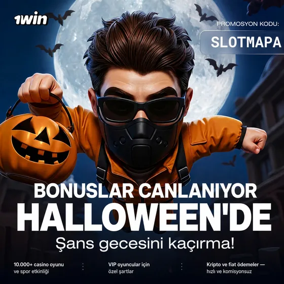1win'de bonuslar Cadılar Bayramı'nda canlanıyor, SLOTMAPA kodu