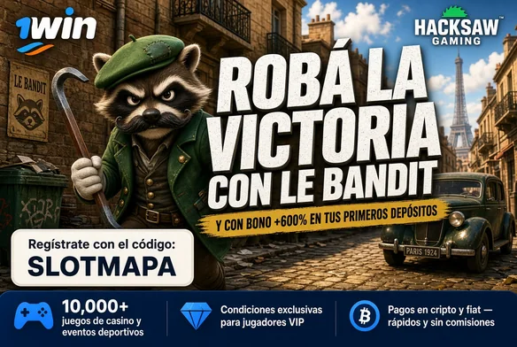 Le Bandit en 1win, robá la victoria con el código SLOTMAPA