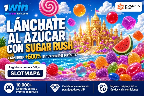 Sugar Rush en 1win, lánzate al azúcar con el código SLOTMAPA