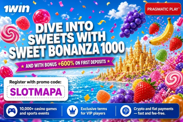 Sweet Bonanza 1000 on 1win, promo code SLOTMAPA