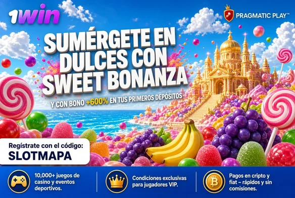 Sweet Bonanza en 1win, sumérgete en dulces con el código SLOTMAPA
